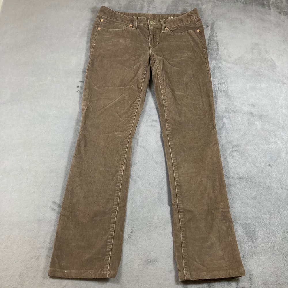 Gap 1969 Real Straight Corduroy Pants Womens 26/2 Fawn Brown Stretch Trousers